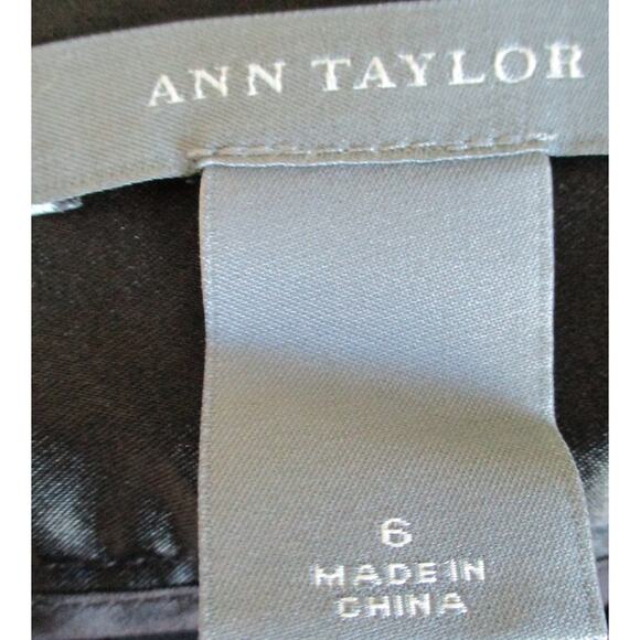 Ann Taylor Women's Brown Checked Lined Side Zip Wool Bland Pencil Skirt Size 6 - Picture 3 of 4